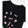 Organic Cotton Jersey T-Shirt, Candy Black - T-Shirts - 4