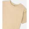 Organic Cotton Jersey T-Shirt Solid, Beige - T-Shirts - 4