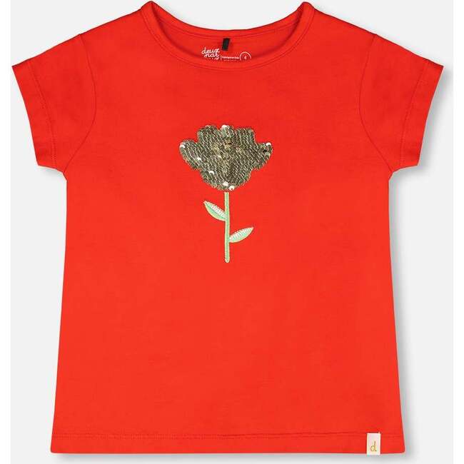 Organic Cotton Jersey T-Shirt, Red - T-Shirts - 5