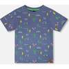 Organic Cotton Jersey T-Shirt, Blue Bicycle Print - T-Shirts - 1 - thumbnail