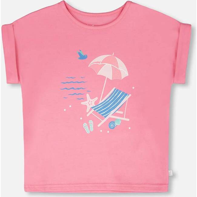 Organic Cotton Jersey T-Shirt, Beach Pink