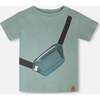 Organic Cotton Jersey T-Shirt, Bag Green - T-Shirts - 1 - thumbnail