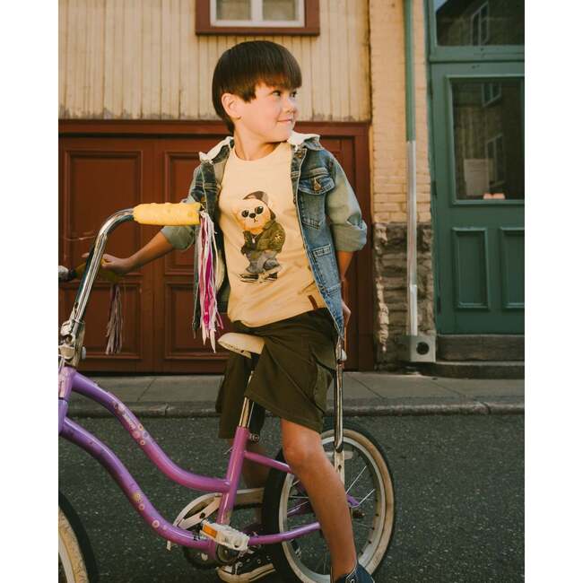 Organic Cotton Jersey T-Shirt, Beige