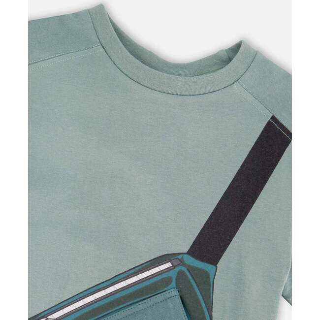 Organic Cotton Jersey T-Shirt, Bag Green - T-Shirts - 4