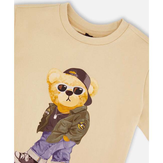 Organic Cotton Jersey T-Shirt, Beige - T-Shirts - 5