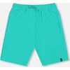 Organic Cotton Jersey Shorts, Turquoise - Shorts - 1 - thumbnail
