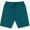 Organic Cotton Jersey Shorts, Teal - Shorts - 1 - thumbnail