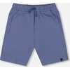 Organic Cotton Jersey Shorts, Blue - Shorts - 1 - thumbnail