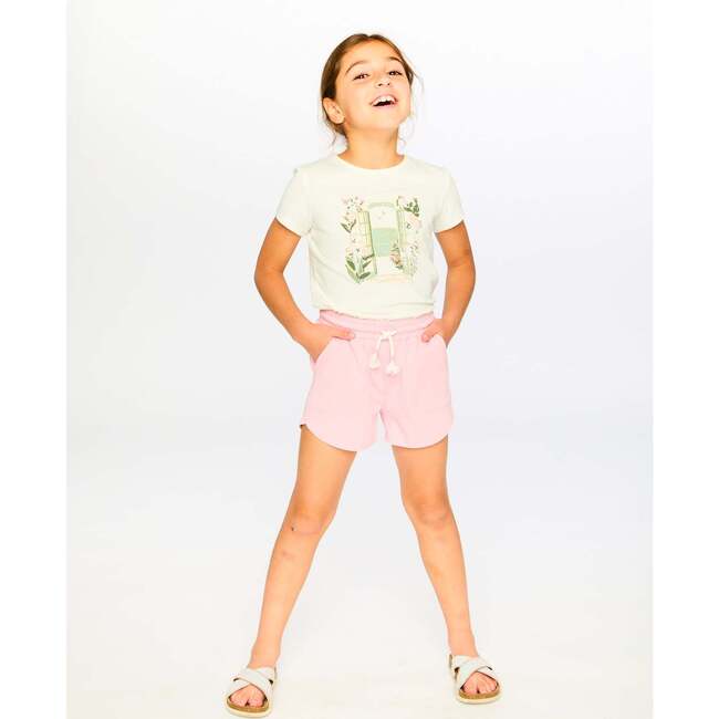 Organic Cotton Jersey Shorts, Dusty Pink