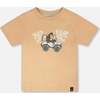 Organic Cotton Short Sleeve T-Shirt, Beige - T-Shirts - 1 - thumbnail