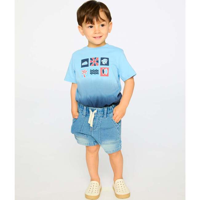 Organic Cotton Short Sleeve T-Shirt, Blue Gradient