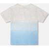 Organic Cotton Short Sleeve T-Shirt, Grey Mix To Blue Gradient - T-Shirts - 3 - thumbnail