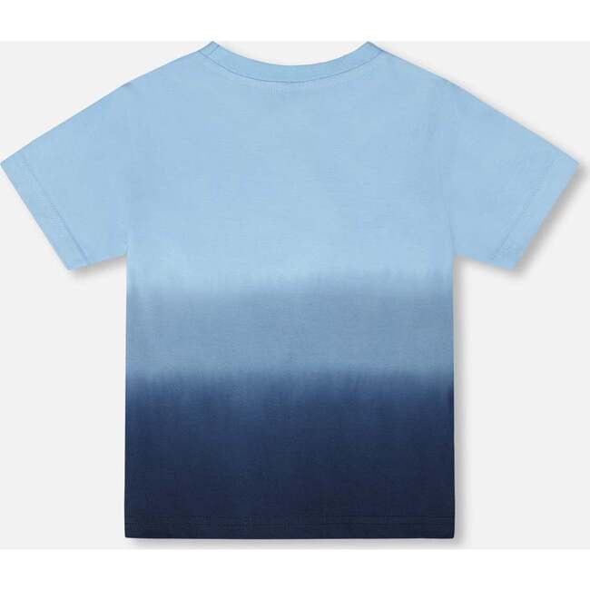 Organic Cotton Short Sleeve T-Shirt, Blue Gradient - T-Shirts - 3