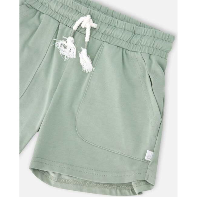 Organic Cotton Jersey Shorts, Sage Green - Shorts - 5