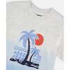 Organic Cotton Short Sleeve T-Shirt, Grey Mix To Blue Gradient - T-Shirts - 4 - thumbnail