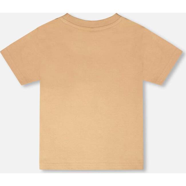 Organic Cotton Short Sleeve T-Shirt, Beige - T-Shirts - 3