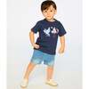 Organic Cotton Short Sleeve T-Shirt, Blue - T-Shirts - 4