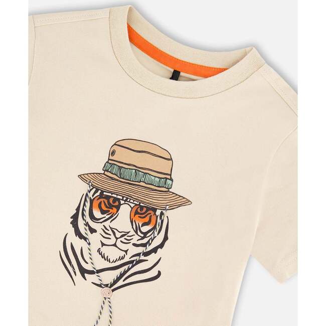 Organic Cotton Short Sleeve T-Shirt, Off White - T-Shirts - 4