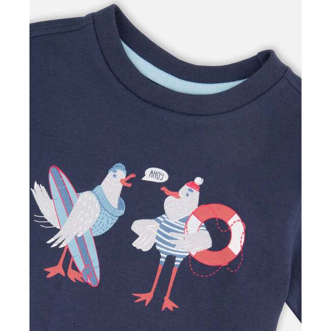 Organic Cotton Short Sleeve T-Shirt, Blue - T-Shirts - 6