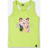 Organic Cotton Jersey Tank Top, Lime Green - Tank Tops - 1 - thumbnail