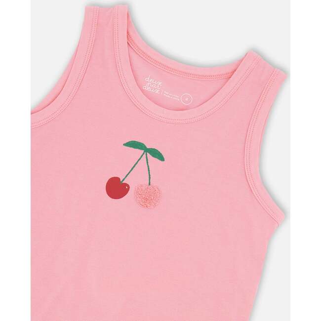 Organic Cotton Jersey Tank Top, Cherry Pink - Tank Tops - 4