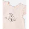 Organic Cotton Jersey Top And Short Set, Peach And Peach Animal Print - Mixed Apparel Set - 3 - thumbnail