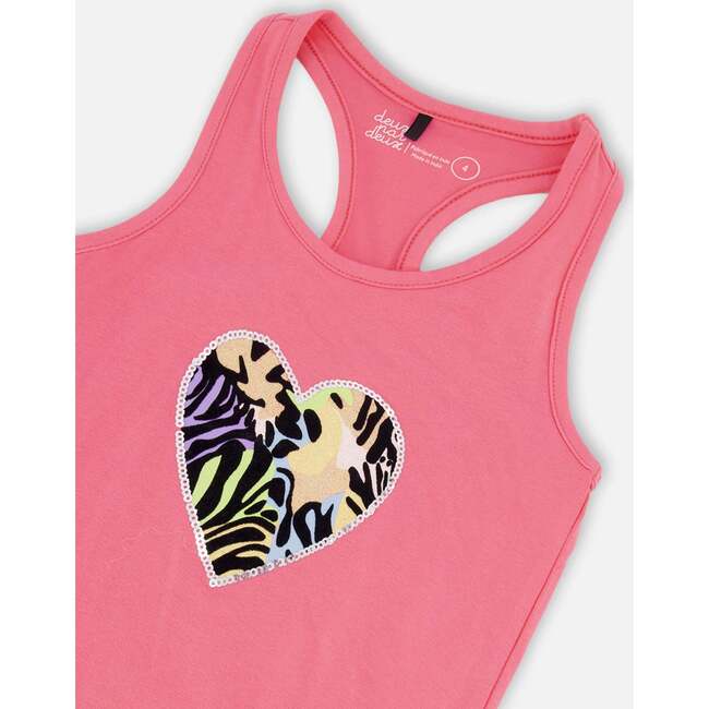 Organic Cotton Jersey Tank Top, Pink - Tank Tops - 4