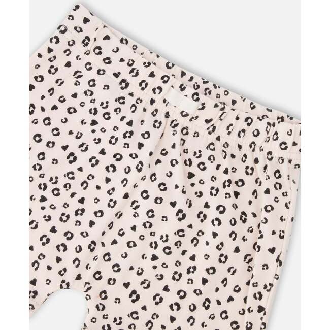 Organic Cotton Jersey Top And Short Set, Peach And Peach Animal Print - Mixed Apparel Set - 4