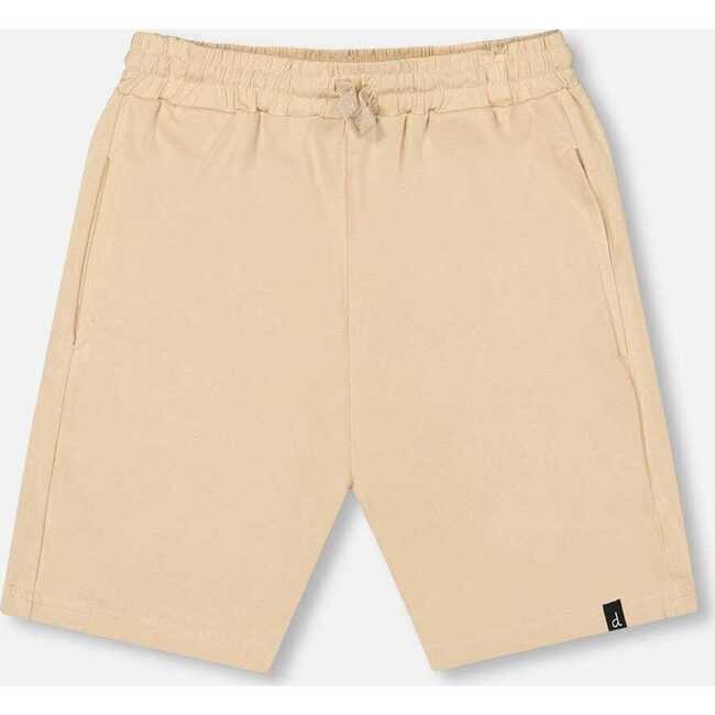 Organic Cotton Jersey Shorts, Beige