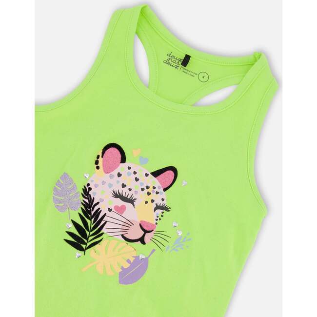 Organic Cotton Jersey Tank Top, Lime Green - Tank Tops - 4