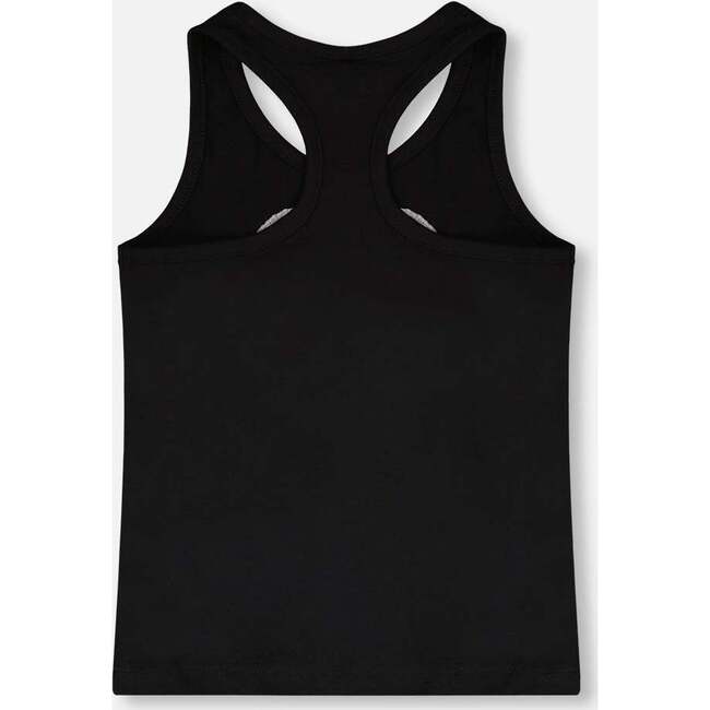 Organic Cotton Jersey Tank Top, Black - Tank Tops - 3