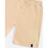 Organic Cotton Jersey Shorts, Beige - Shorts - 3