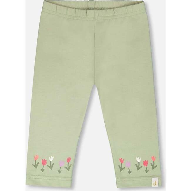 Organic Cotton Jersey Capri, Light Khaki Green
