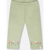 Organic Cotton Jersey Capri, Light Khaki Green - Leggings - 1 - thumbnail