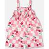 Organic Cotton Jersey Romper, Pink Printed Cherries - Rompers - 3