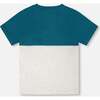 Organic Cotton Colorblock Jersey T-Shirt With Chest Pocket, Heather Grey - T-Shirts - 3 - thumbnail
