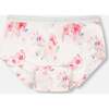 Organic Cotton Boyshort Panty, Pink Printed Flowers - Underwear - 1 - thumbnail
