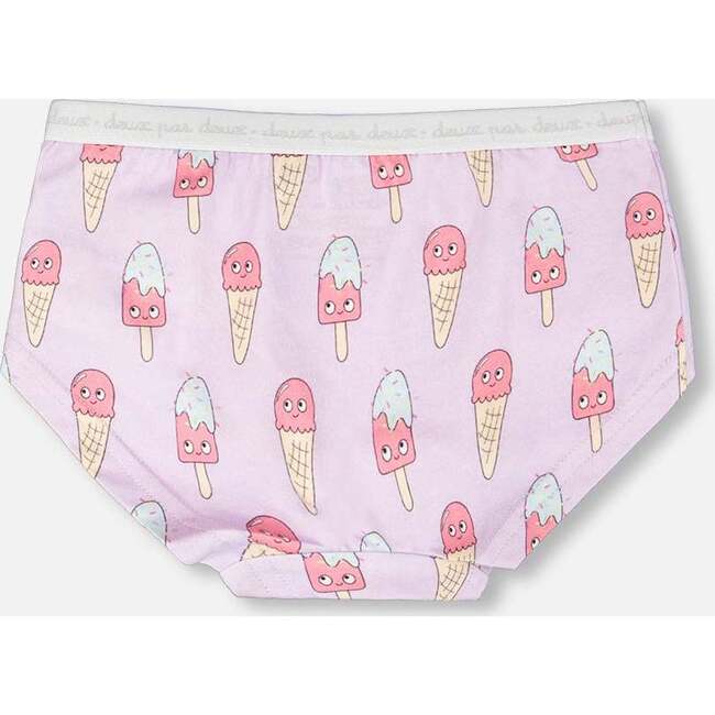 Organic Cotton Boyshort Panty, Lilac Printed Ice Creams