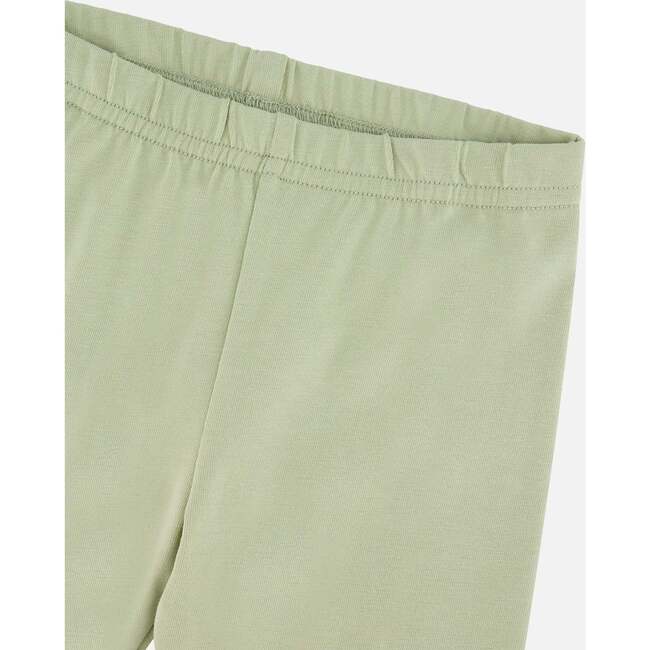 Organic Cotton Jersey Capri, Light Khaki Green - Leggings - 5