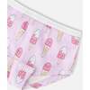 Organic Cotton Boyshort Panty, Lilac Printed Ice Creams - Underwear - 3