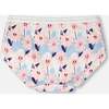 Organic Cotton Boyshort Panty, Blue Smiling Flower Print - Underwear - 2