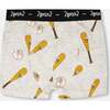 Organic Cotton Boxer Grey Mix Baseball Print, Grey Mix Baseball Print - Underwear - 1 - thumbnail
