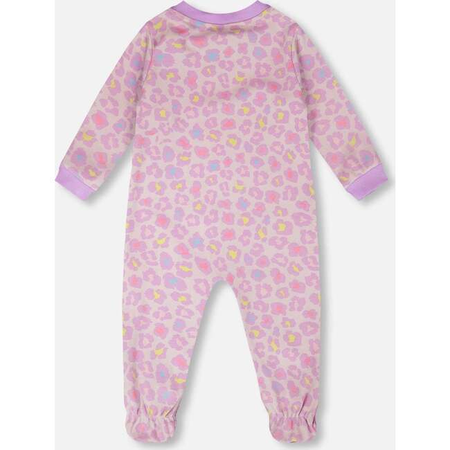Organic Cotton Baby One-Piece Pajamas, Purple Animal Print