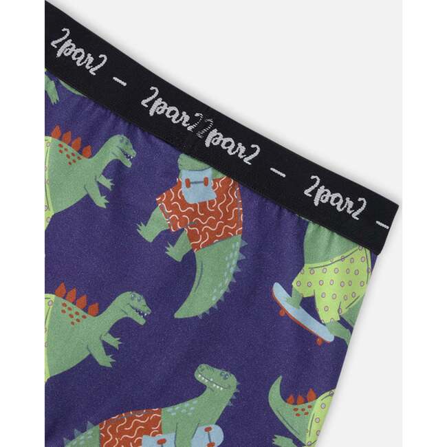 Organic Cotton Boxer, Blue Dino Print - Underwear - 3