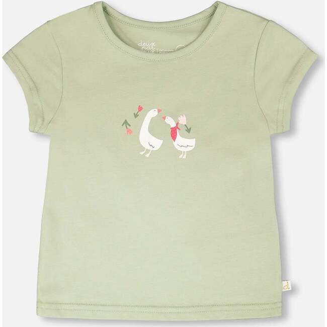 Organic Cotton Jersey T-Shirt, Light Khaki Green