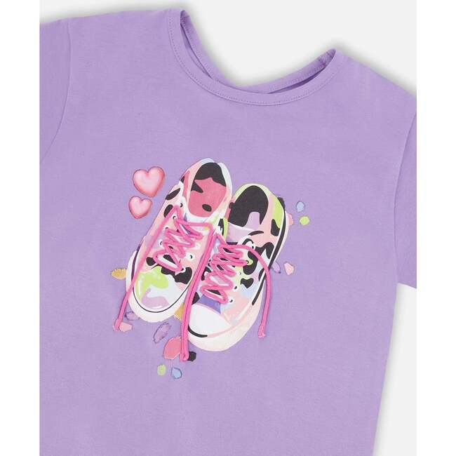 Organic Cotton Jersey T-Shirt, Mauve - T-Shirts - 4