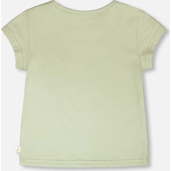 Organic Cotton Jersey T-Shirt, Light Khaki Green - T-Shirts - 3