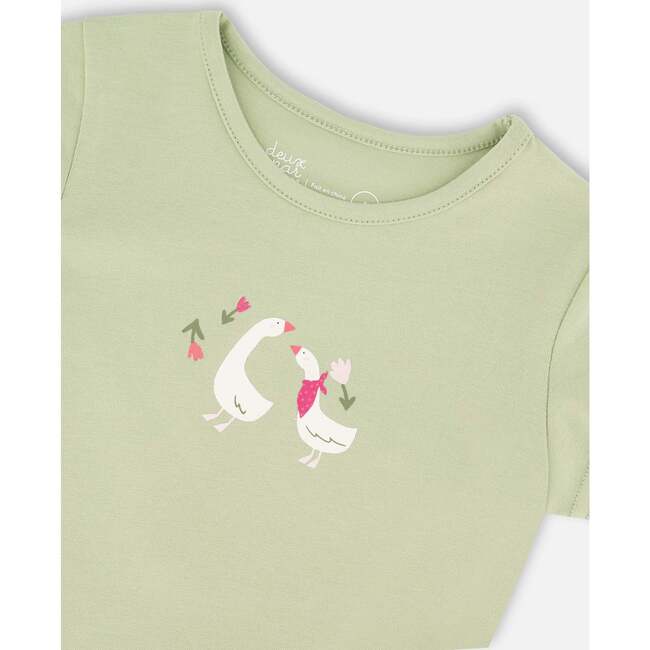 Organic Cotton Jersey T-Shirt, Light Khaki Green - T-Shirts - 4