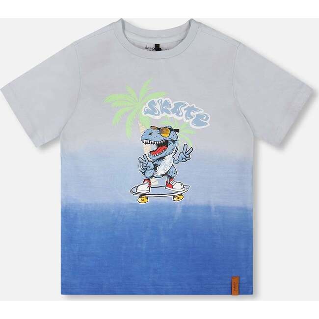 Organic Cotton Jersey T-Shirt, Gradient Pale Blue