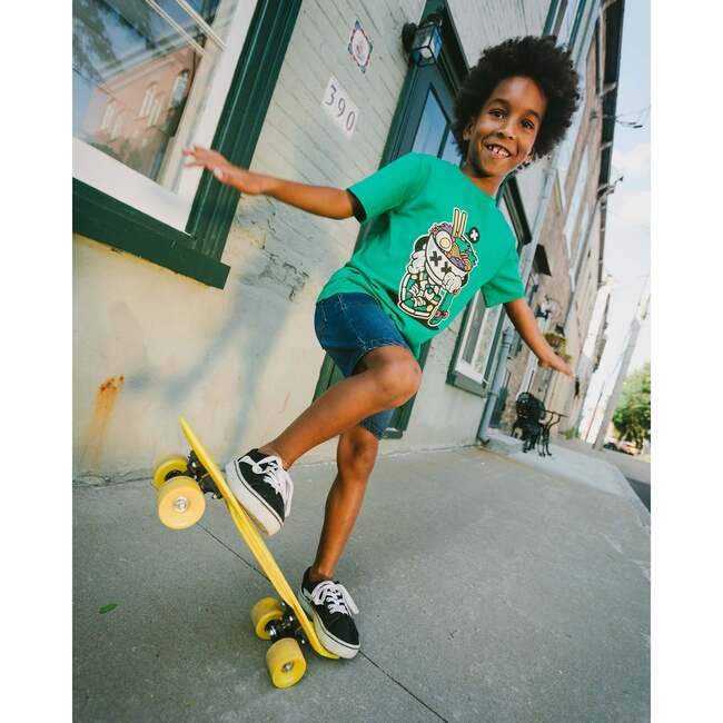 Organic Cotton Jersey T-Shirt, Green - T-Shirts - 3